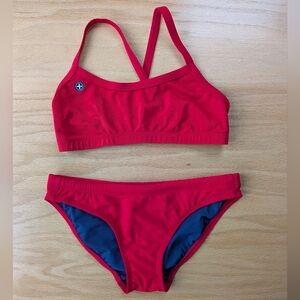 Red Rescue Bikini Set, Original Watermen Brand, Adult Medium